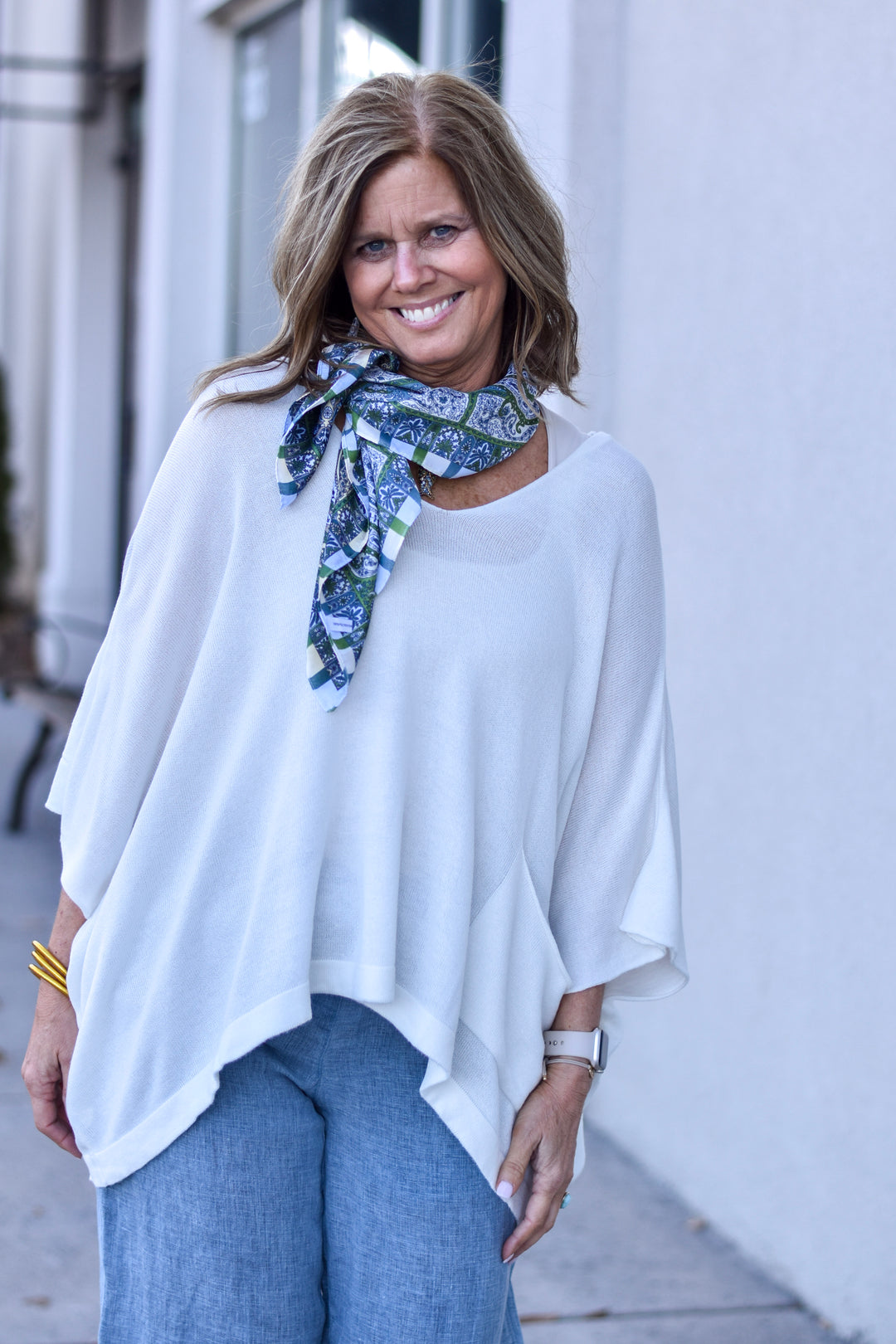 Tempo Paris Knit Poncho Top