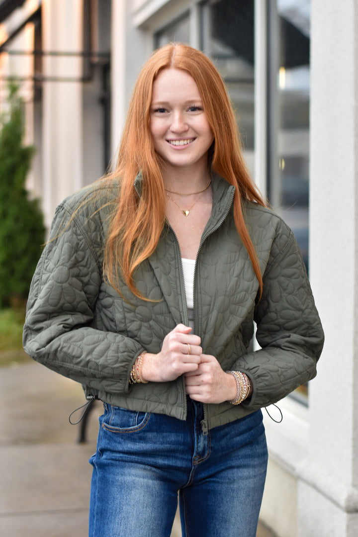 The Packable Floral Quilted Bomber Jacket