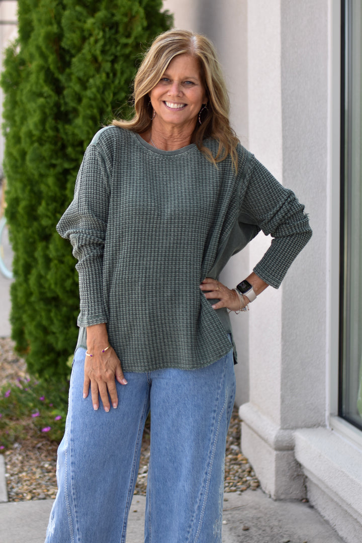 Easel's Soft Living Waffle Knit Top