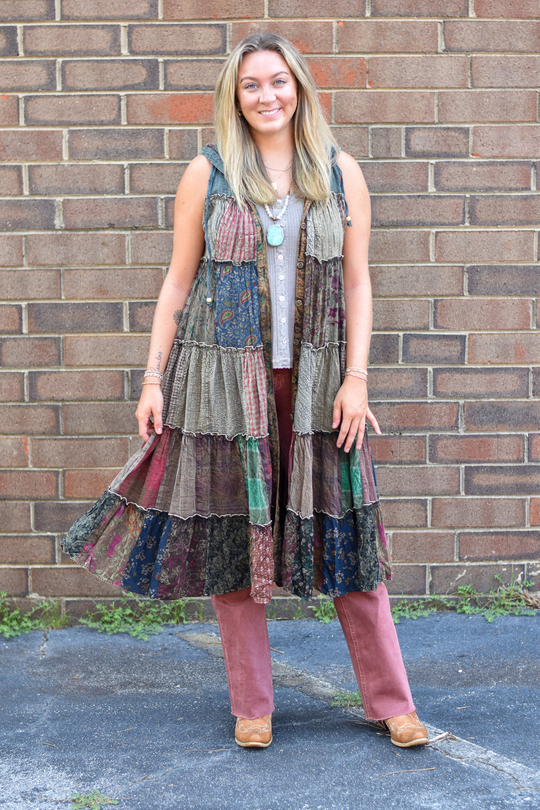 Wanderlust Patchwork Maxi Duster