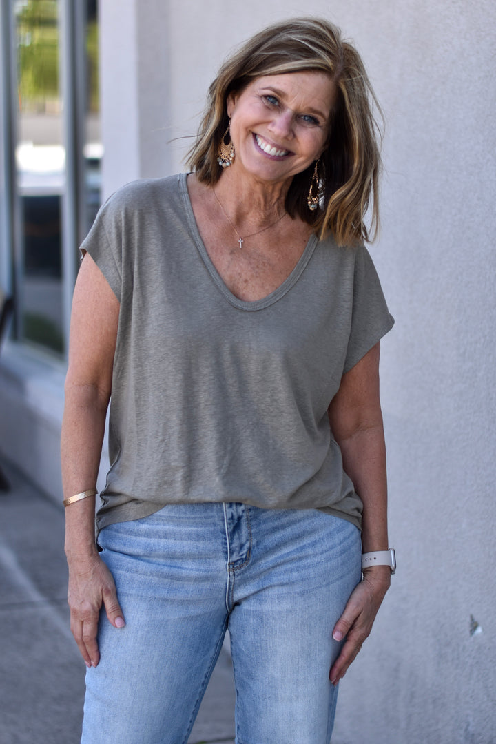 Nora V-Neckline Comfort Tee
