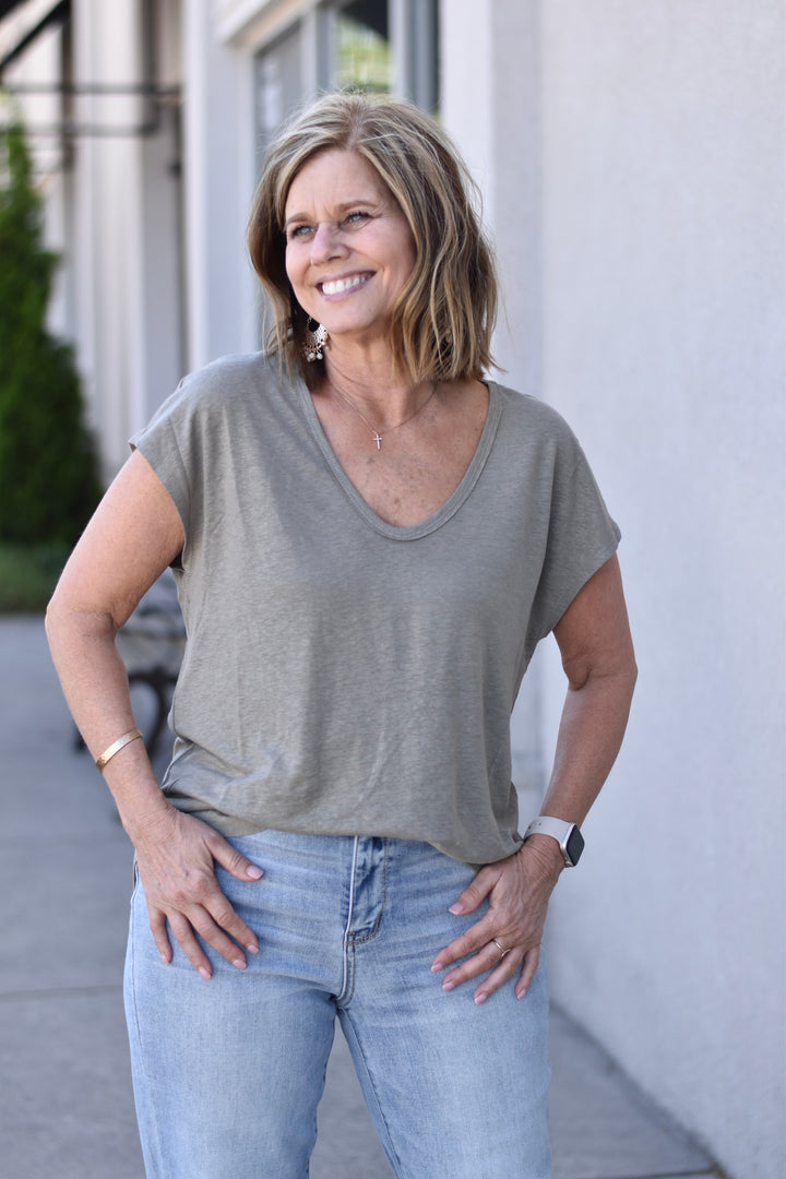 Nora V-Neckline Comfort Tee