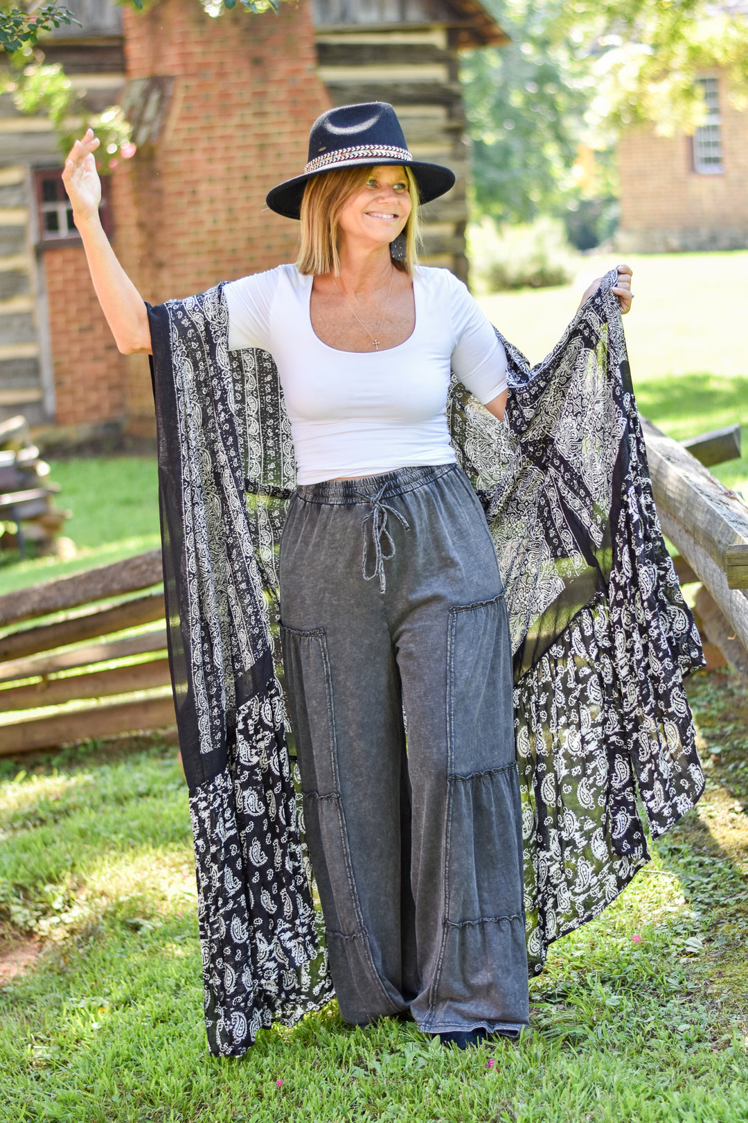 Paisley Free Flow Duster Kimono