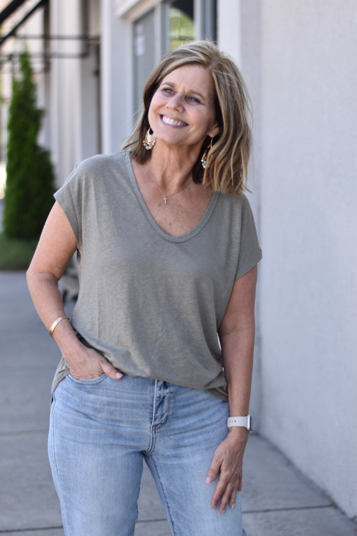 Nora V-Neckline Comfort Tee