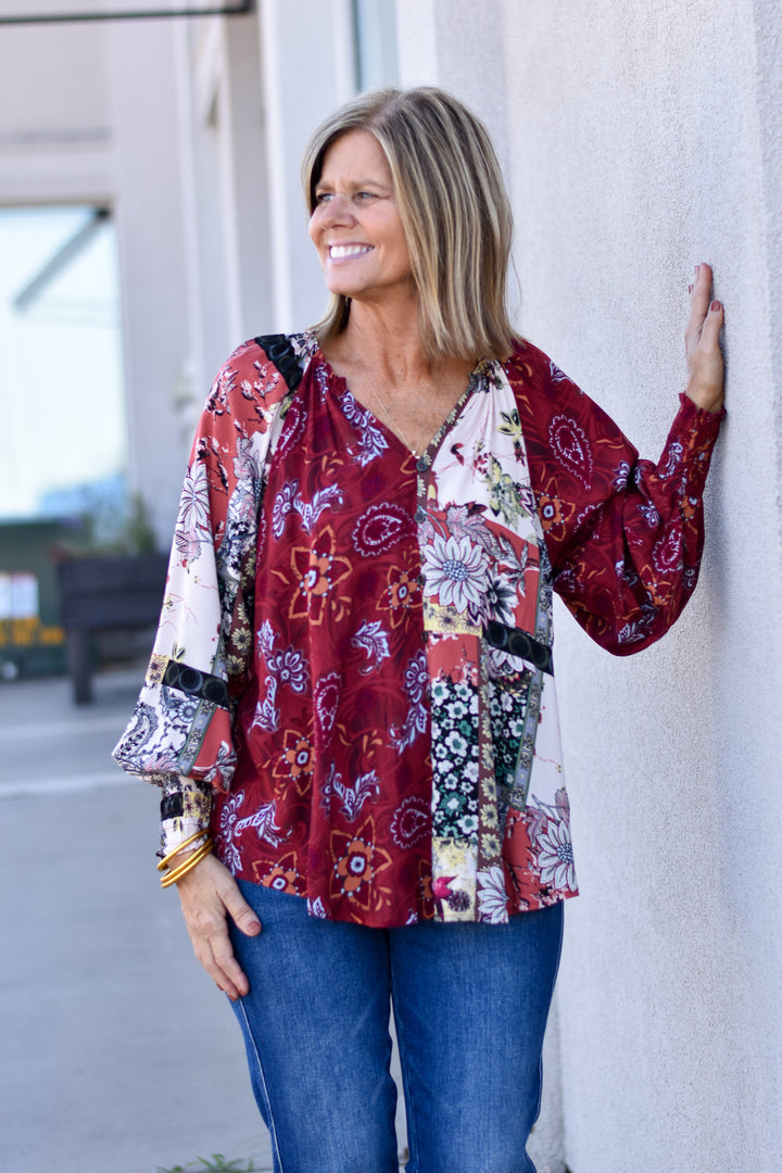 Mixed Floral Top