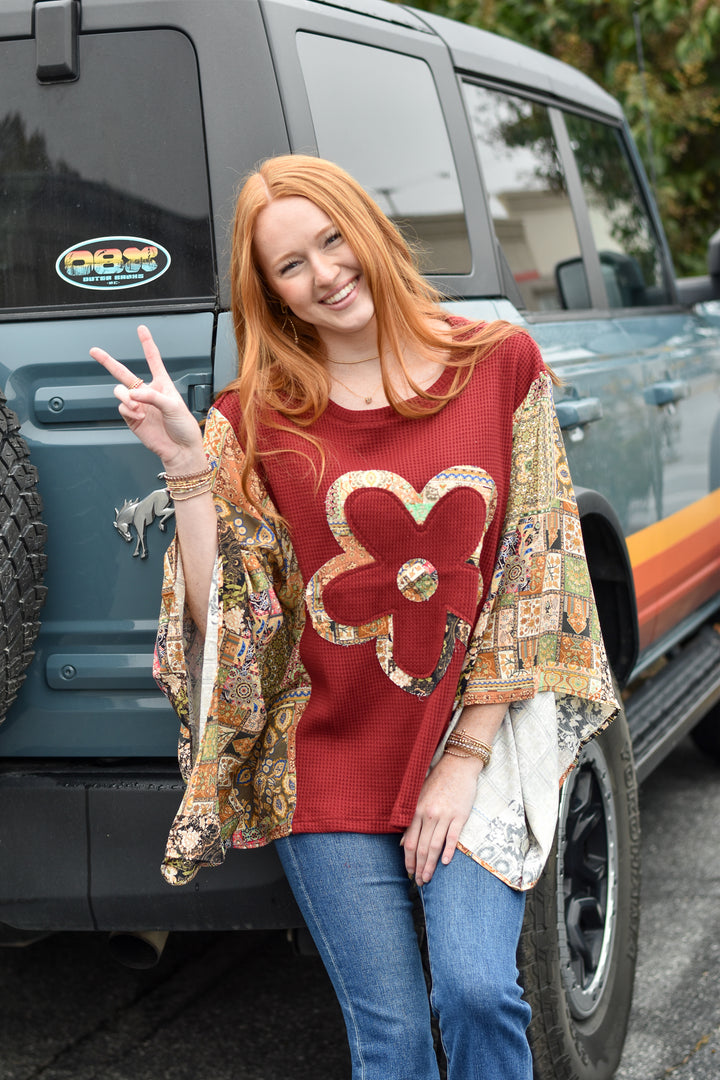 Free Spirit Floral Patchwork Top