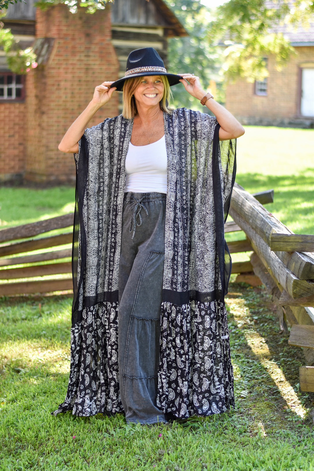 Paisley Free Flow Duster Kimono