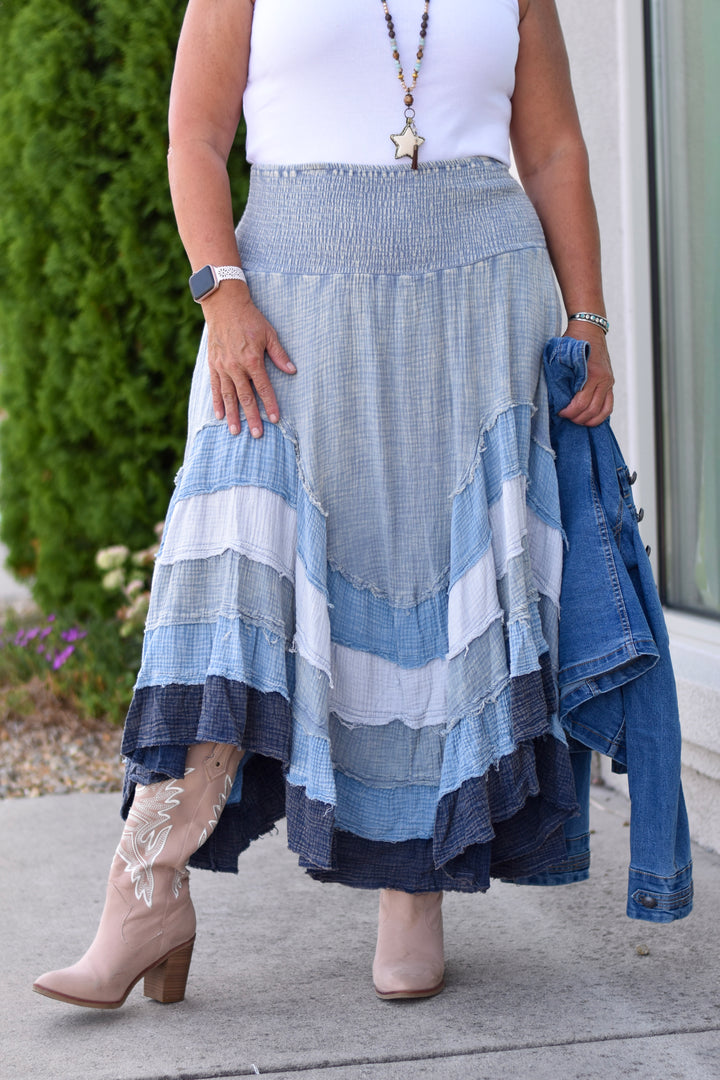 Oli & Hali Oliie Washed Tiered Skirt