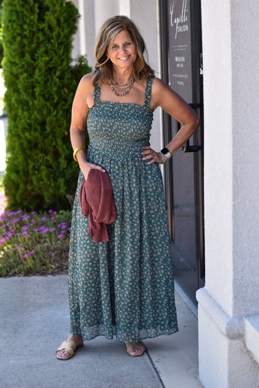 Sweet Floral Midi Dress