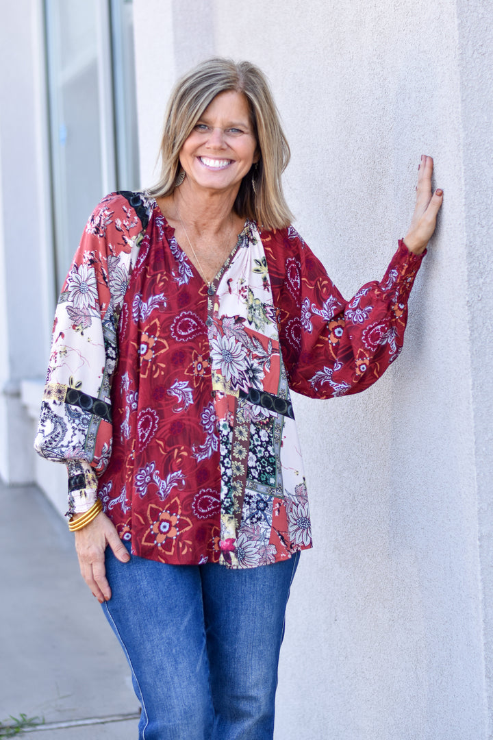 Mixed Floral Top