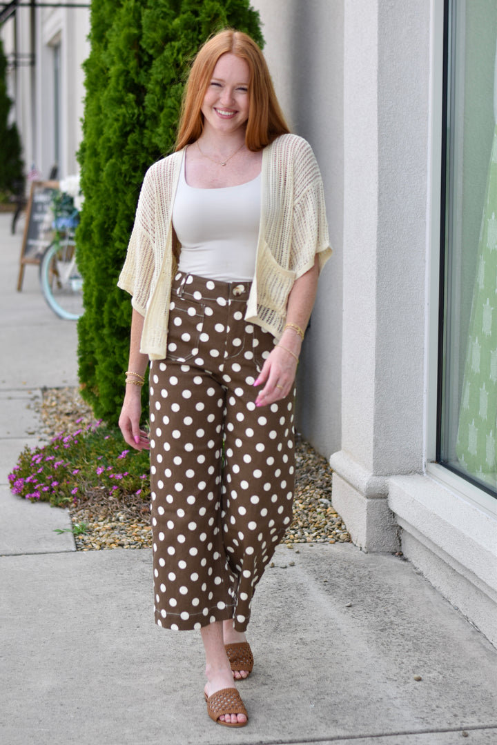 Brown Sugar Polka Dot Pants