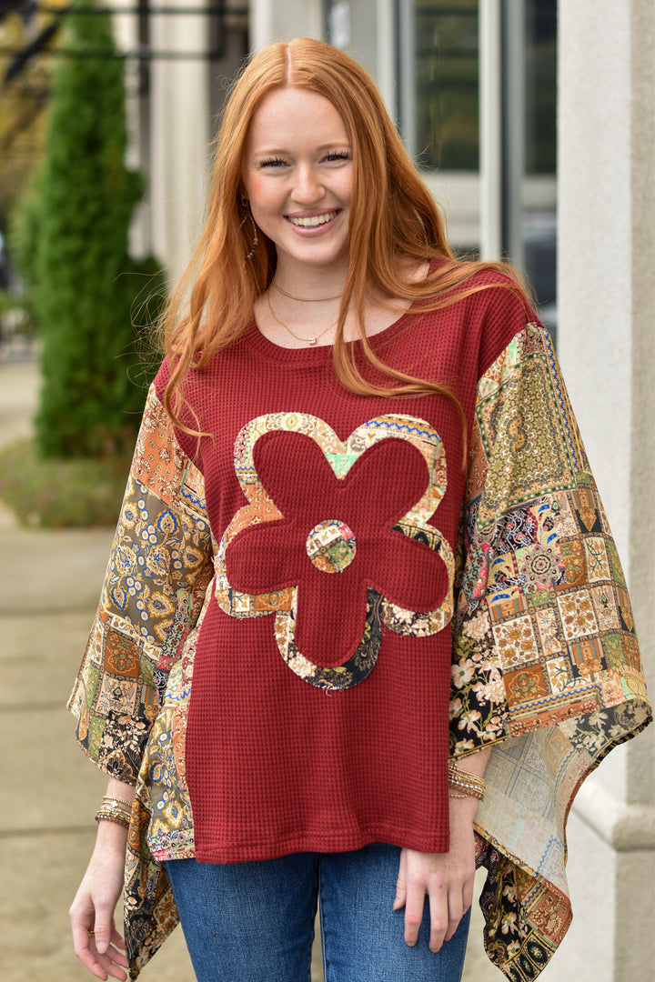 Free Spirit Floral Patchwork Top