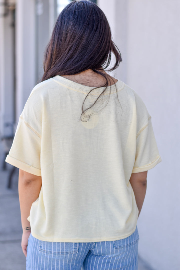 Everyday Contrast Stitch Knit Tee