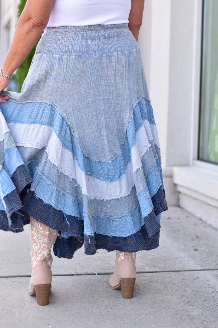 Oli & Hali Oliie Washed Tiered Skirt