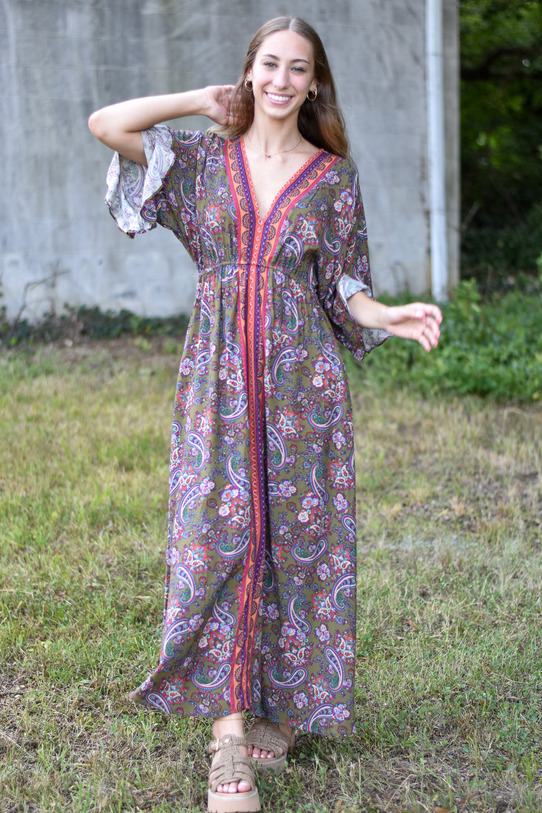 boho paisley maxi dress Zone Planet
