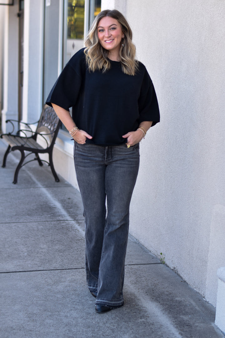 Judy Blue Tummy Control Charcoal Flare Jeans