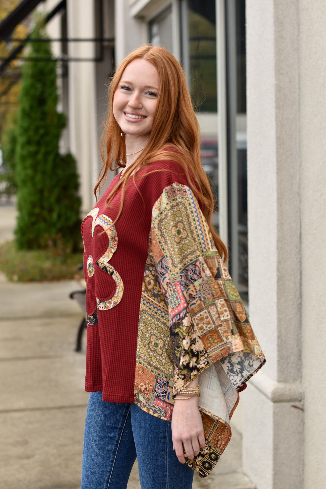 Free Spirit Floral Patchwork Top