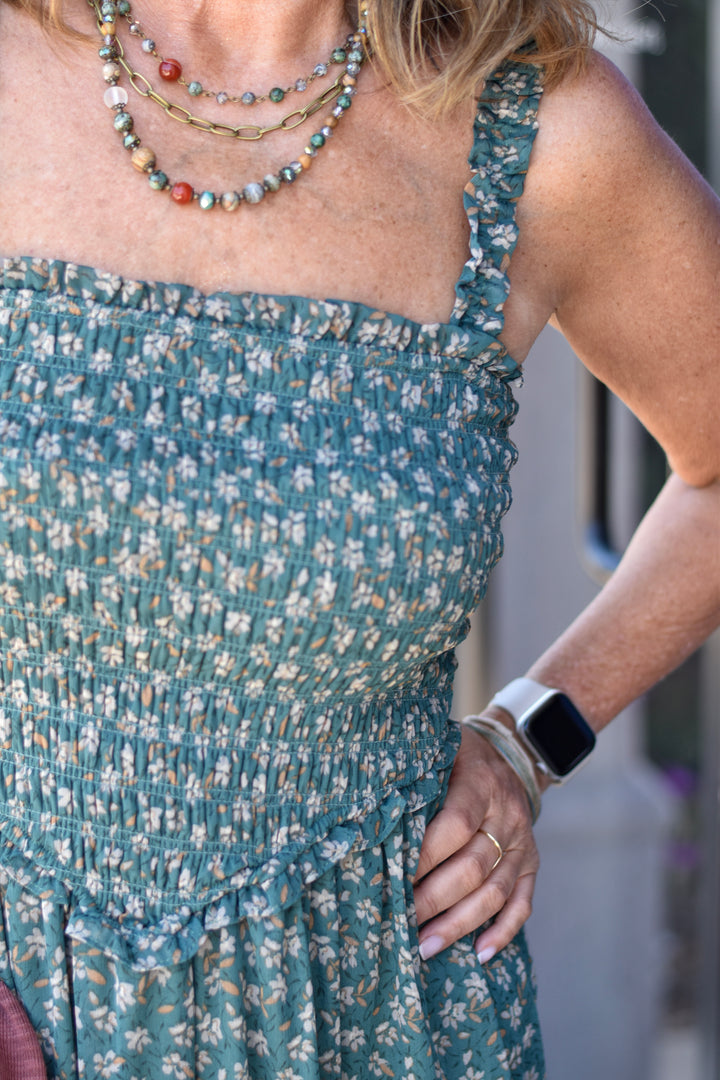 Sweet Floral Midi Dress