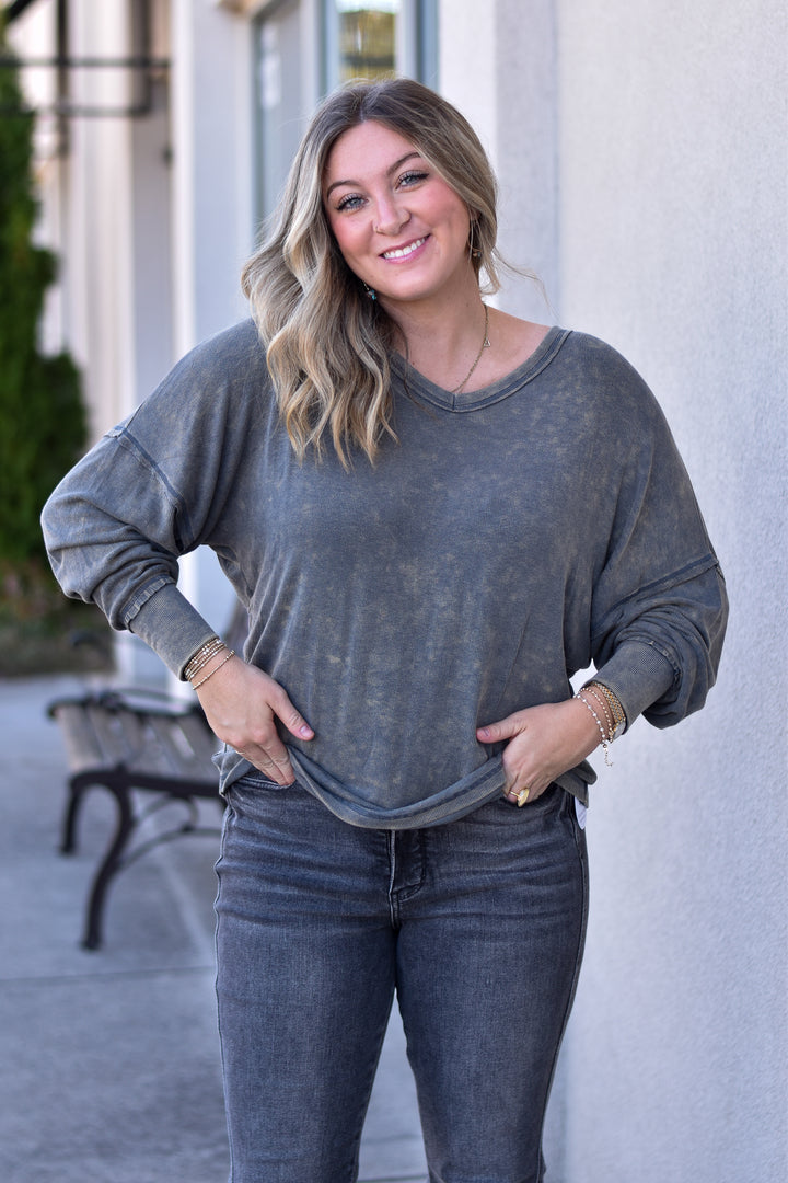 Twisted Charm Rib Top