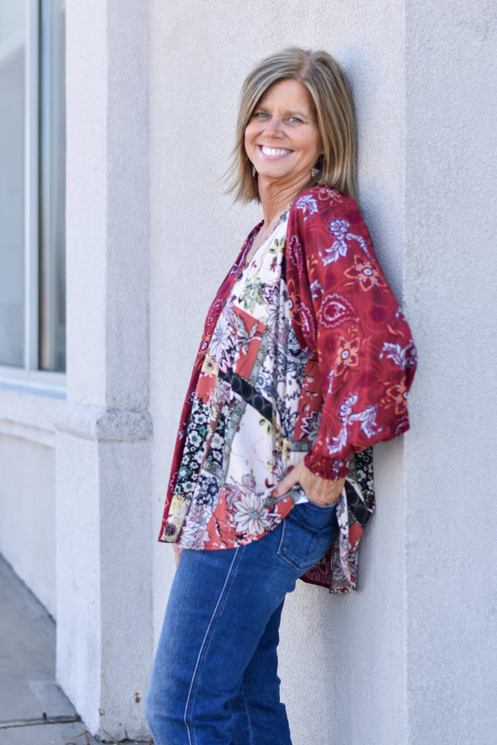 Mixed Floral Top