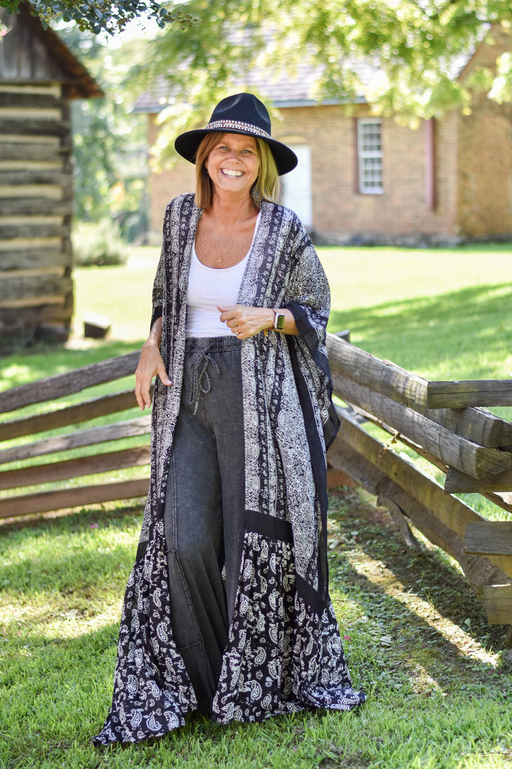 Paisley Free Flow Duster Kimono