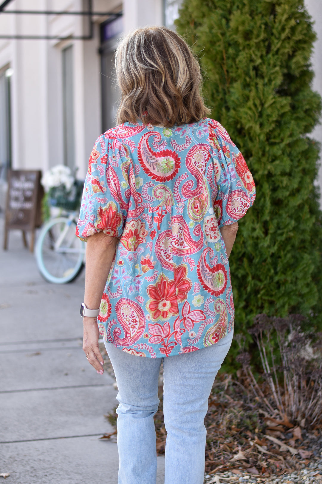 Blue Skies Paisley Blouse