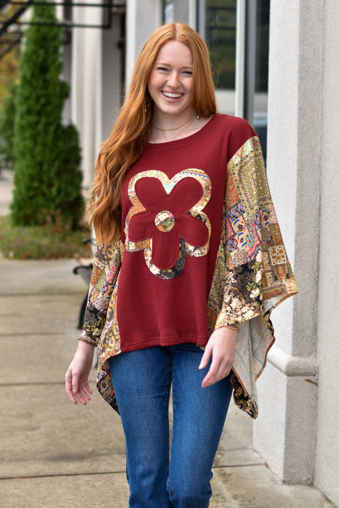 Free Spirit Floral Patchwork Top