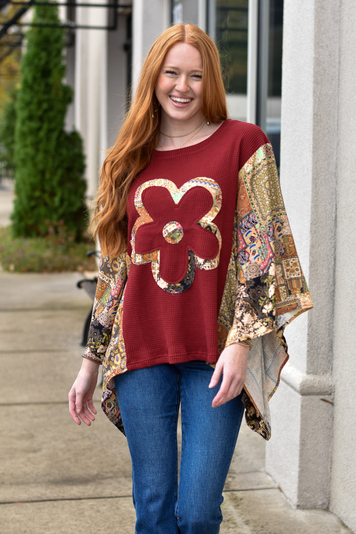 Free Spirit Floral Patchwork Top