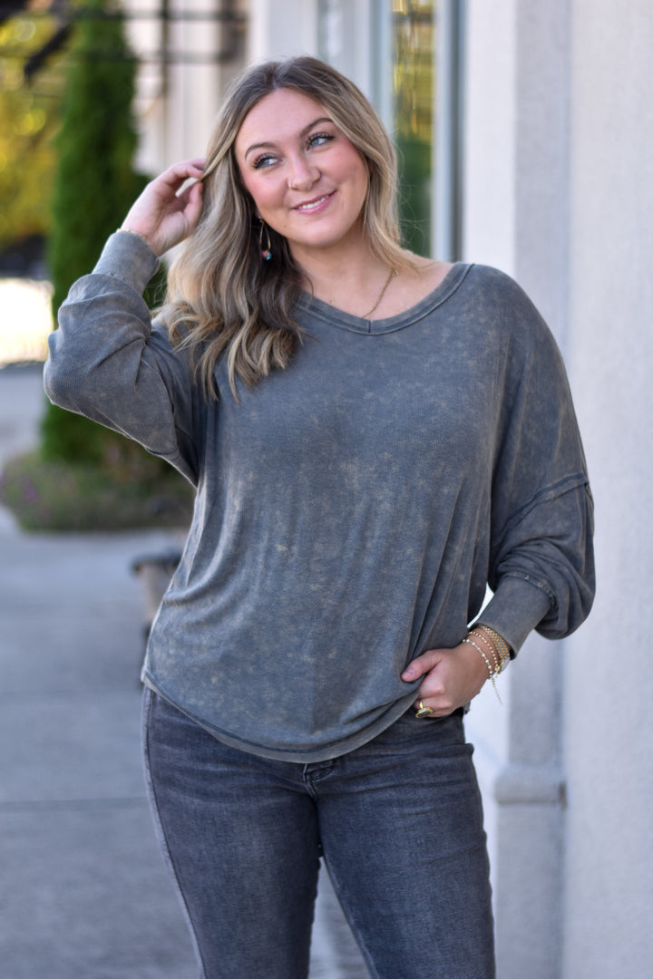 Twisted Charm Rib Top