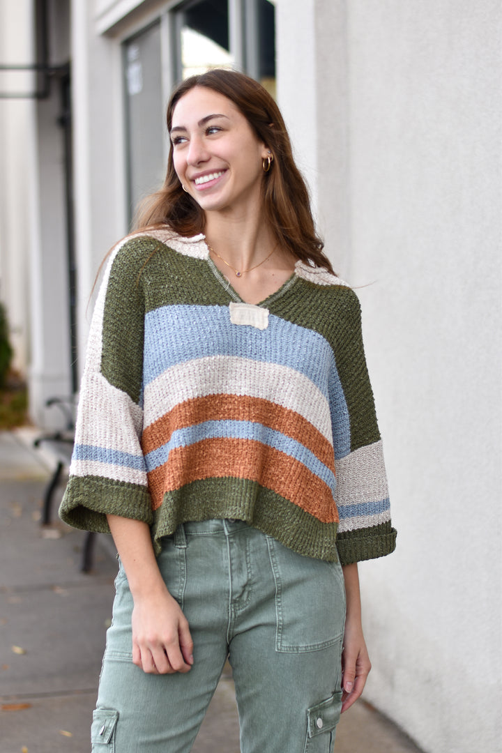 Rhea Patch Stripe Sweater