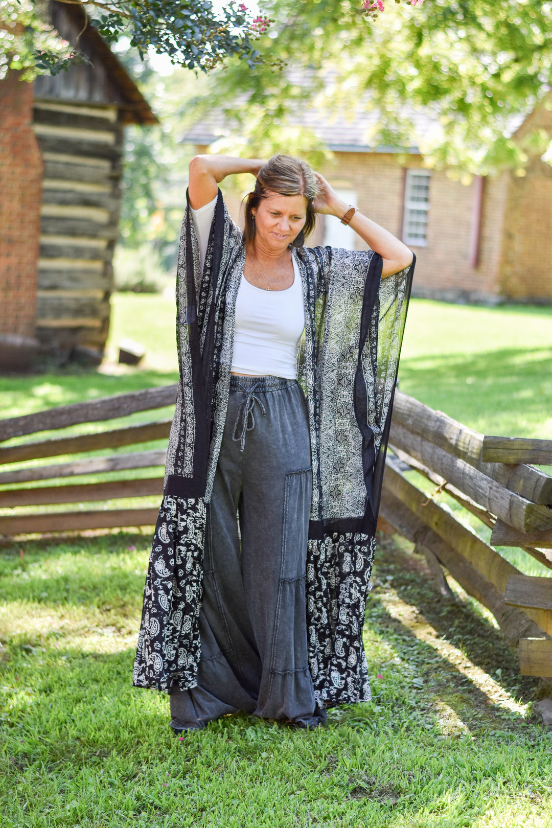 Paisley Free Flow Duster Kimono