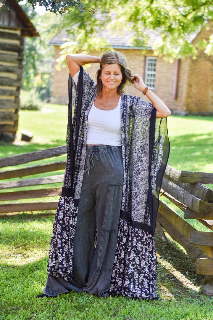 Paisley Free Flow Duster Kimono