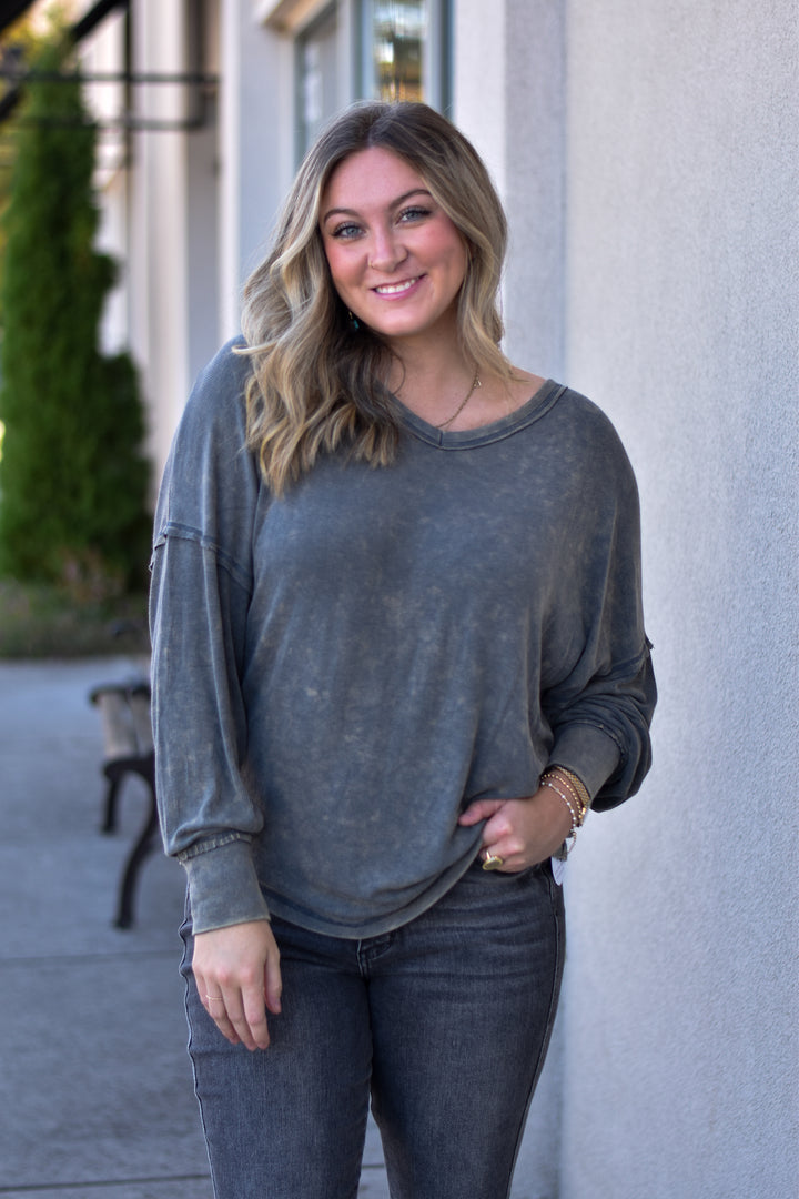 Twisted Charm Rib Top