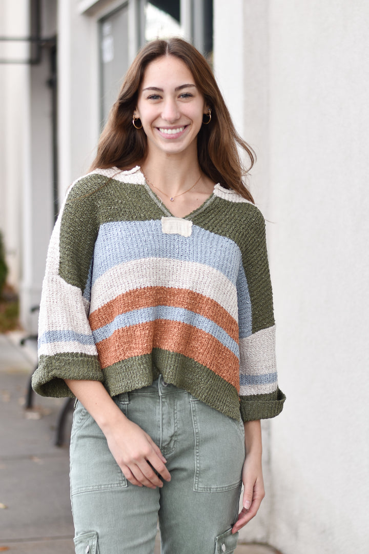 Rhea Patch Stripe Sweater