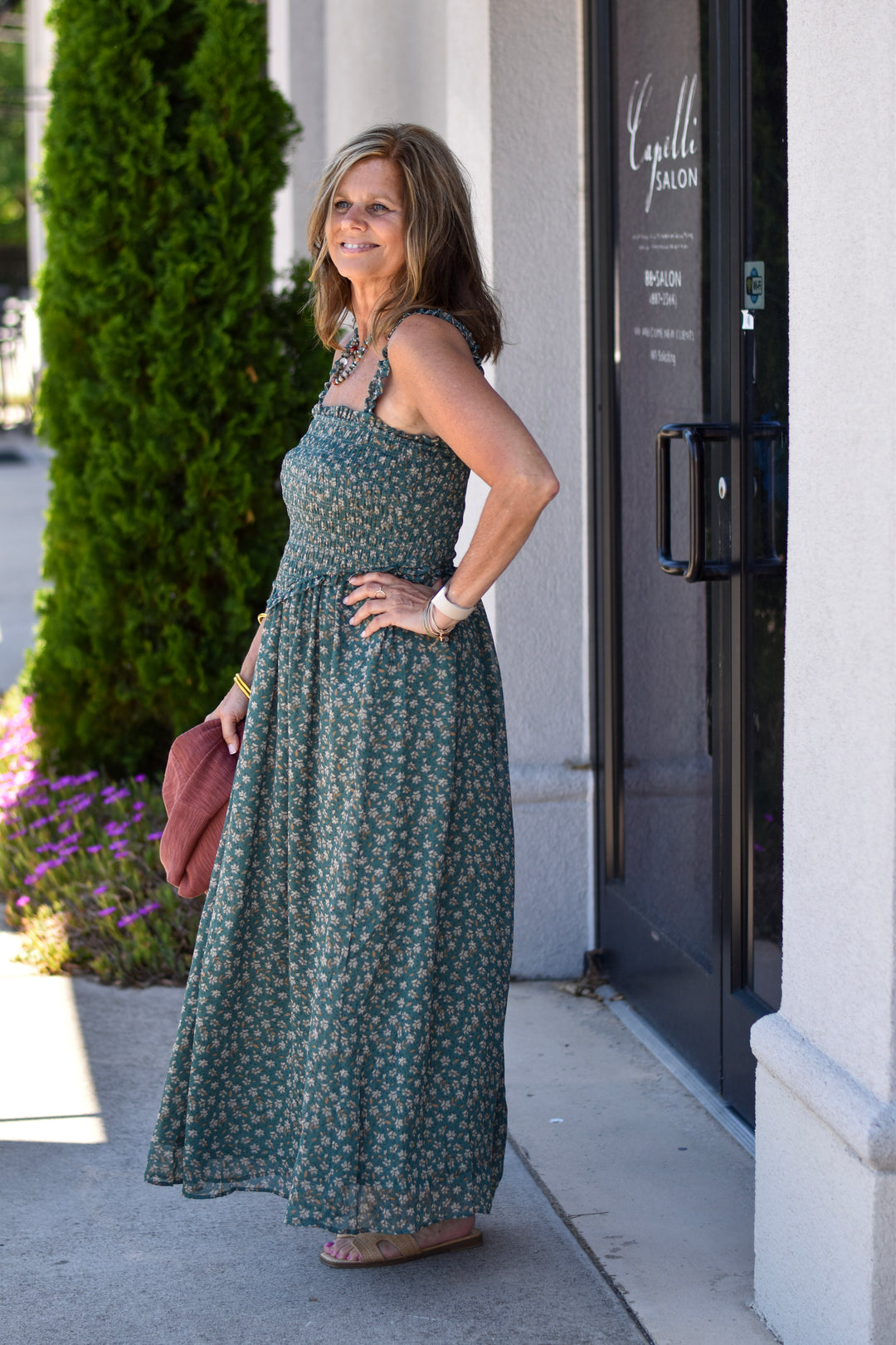 Sweet Floral Midi Dress