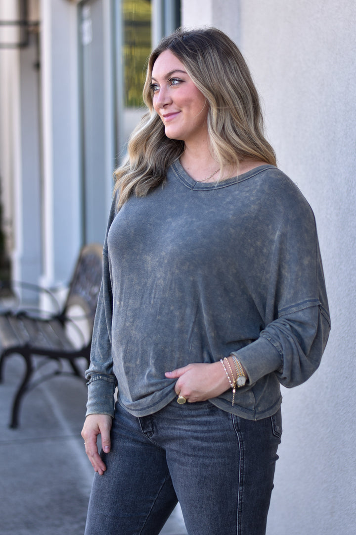 Twisted Charm Rib Top