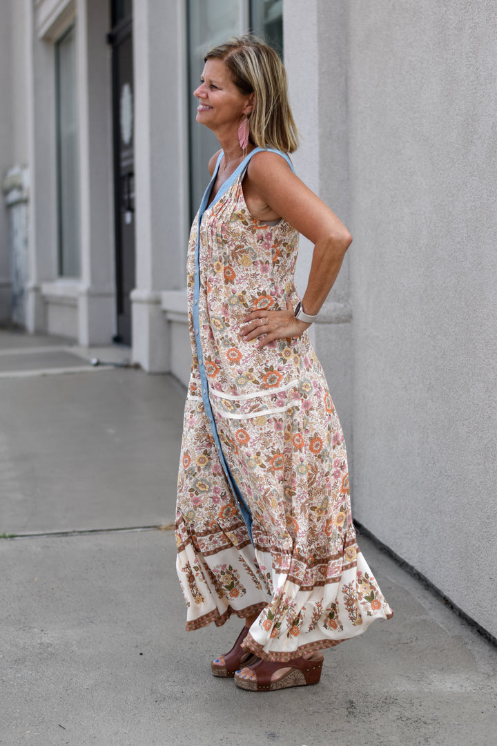 Border Bloom Maxi Dress