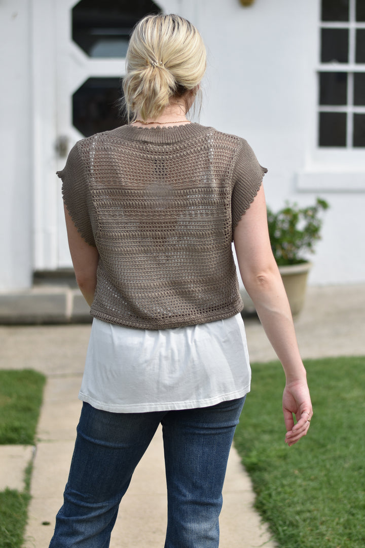 Wildest Dreams Crochet Drawstring Top