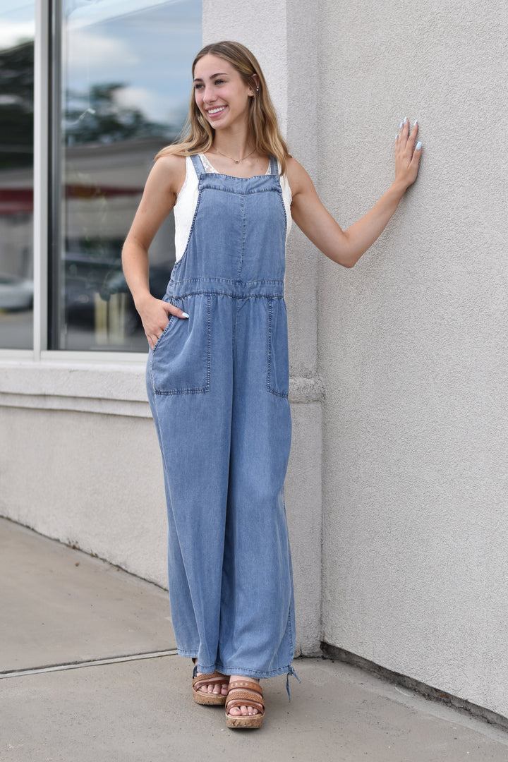 Comfy Day Denim Jumpsuit