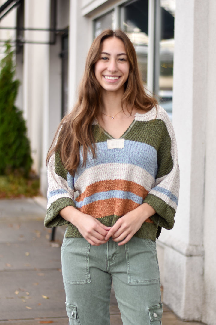 Rhea Patch Stripe Sweater