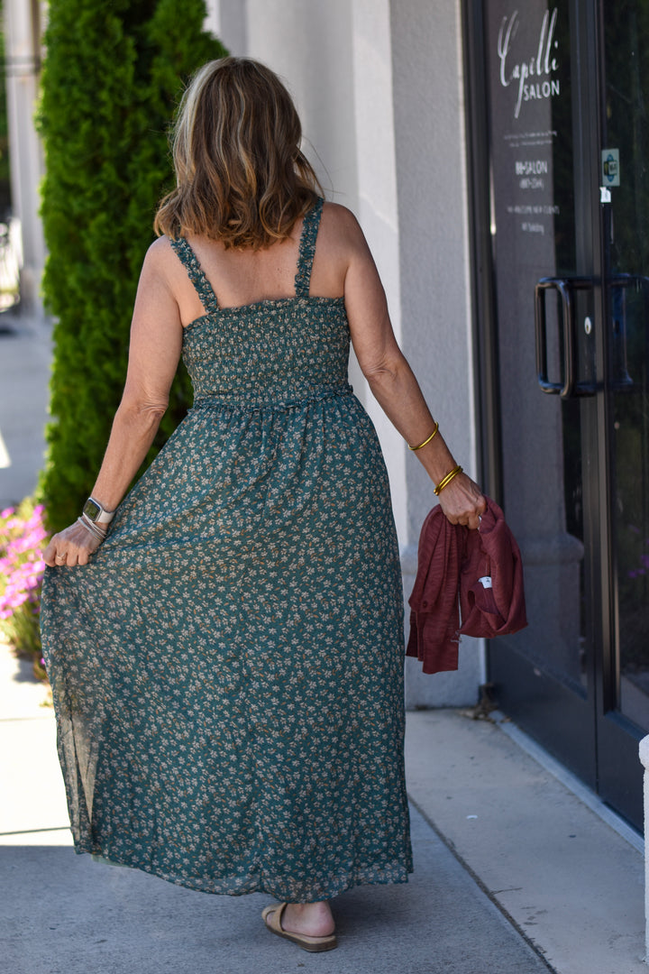 Sweet Floral Midi Dress