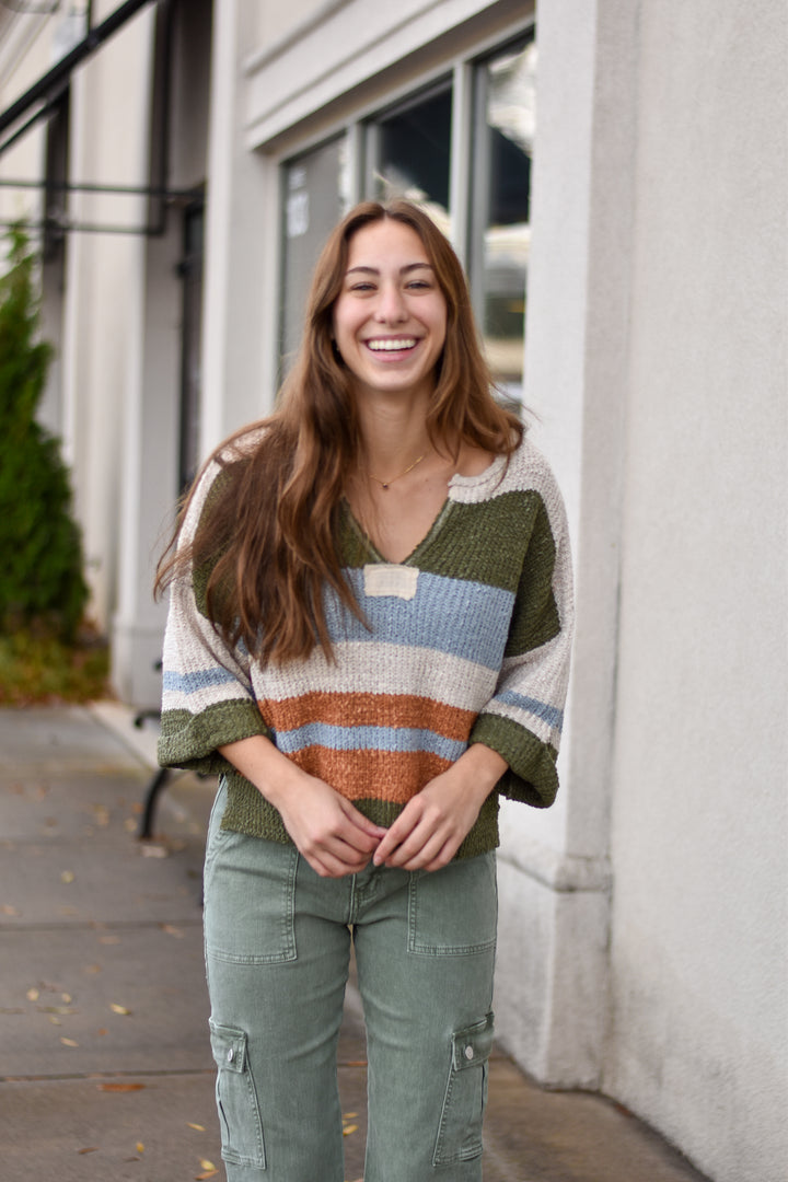 Rhea Patch Stripe Sweater