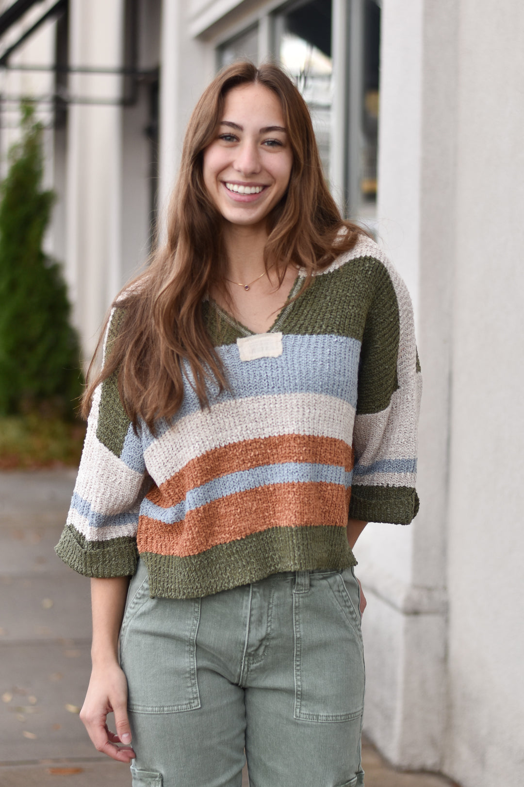 Rhea Patch Stripe Sweater