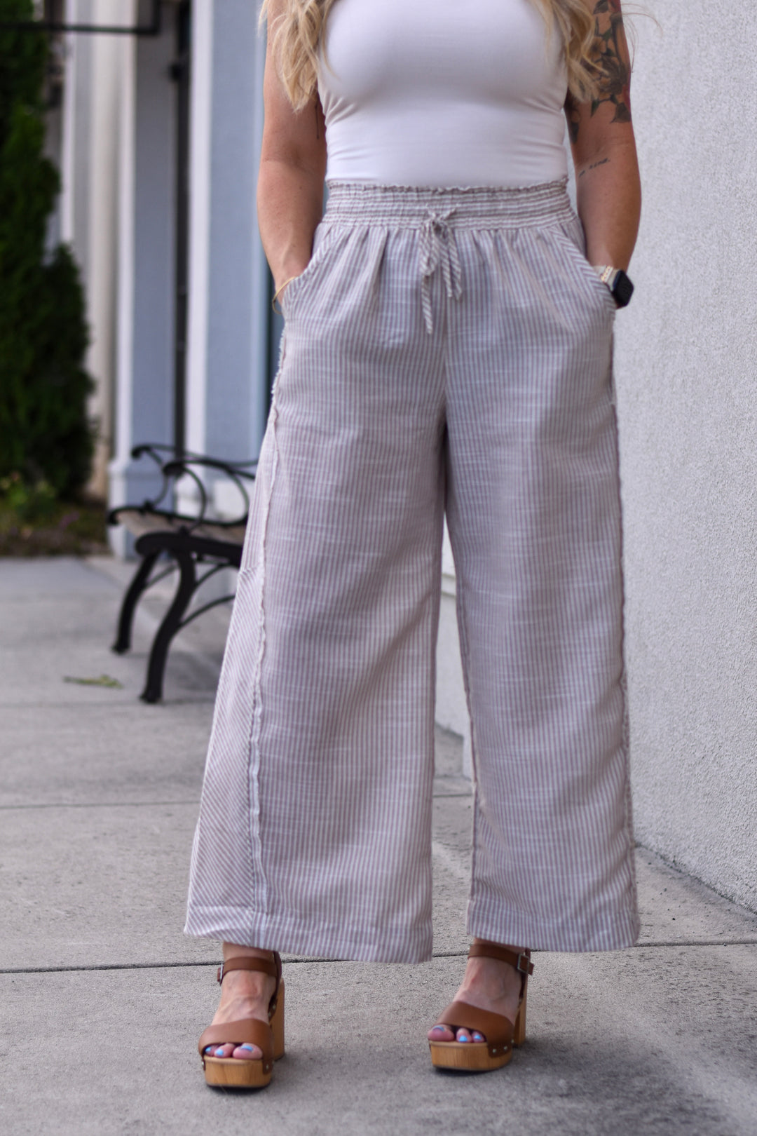 Umgee Sunwashed Linen Pant