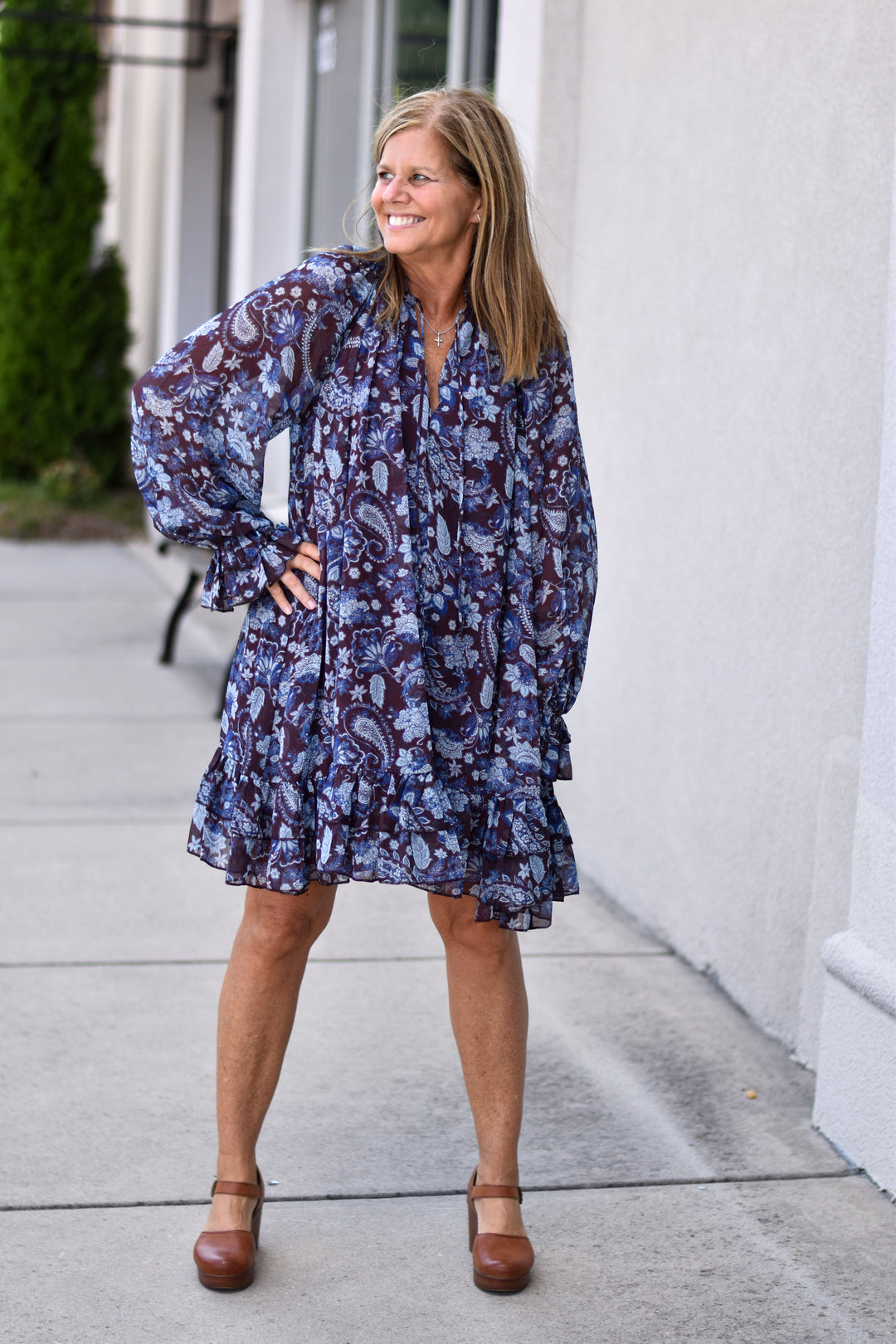 Pinch Paisley Floral Ruffle Dress