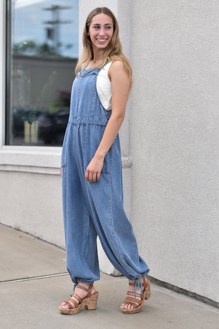 Comfy Day Denim Jumpsuit