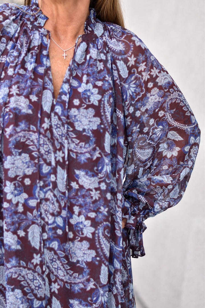 Pinch Paisley Floral Ruffle Dress