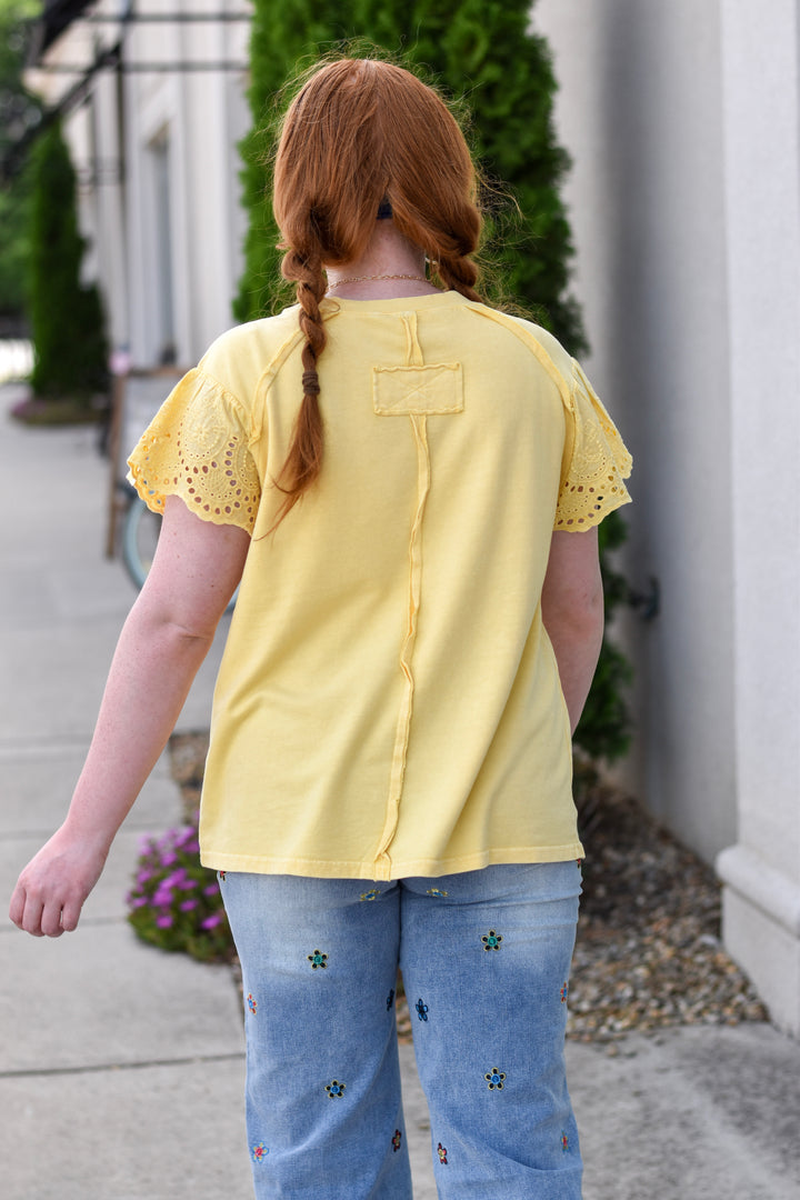 Easel's Vintage Bloom Chrochet Top