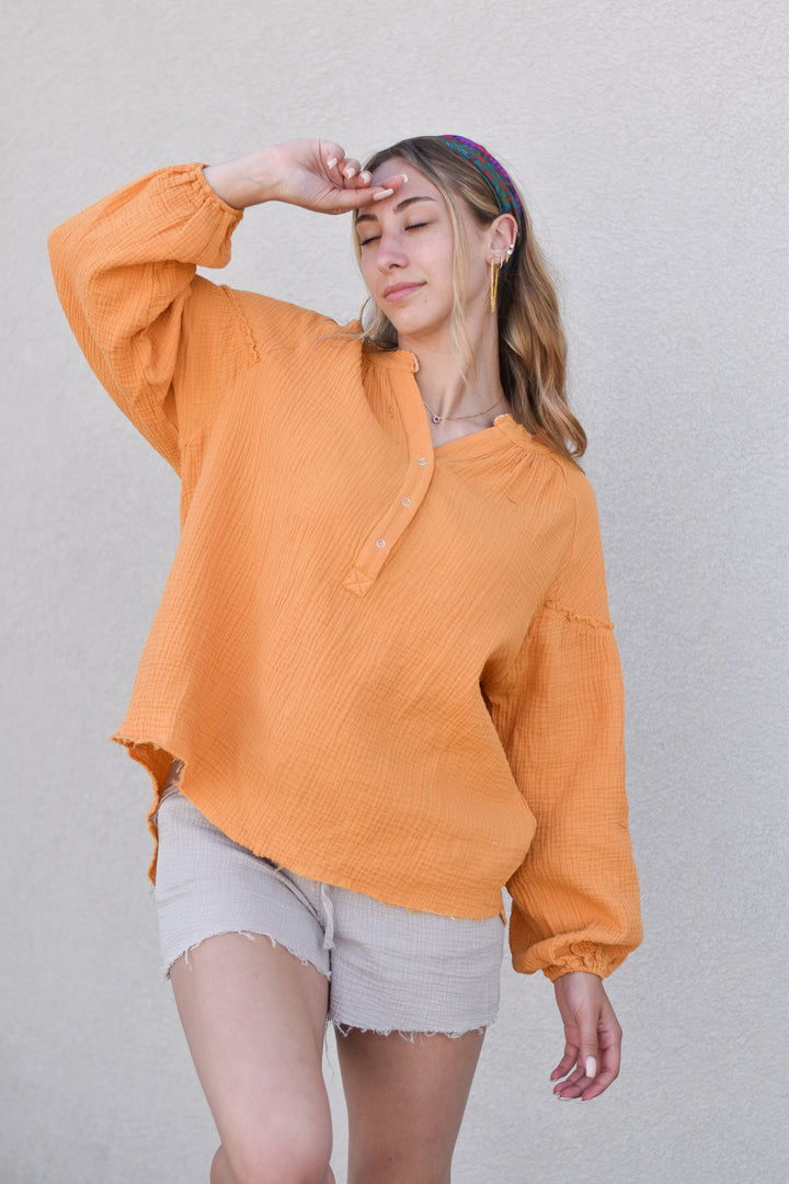 Sunny Days Crinkle Blouse