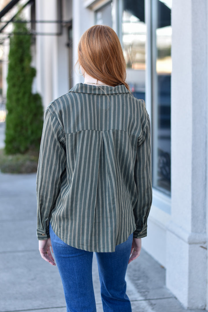 Front Knot Cotton Blouse